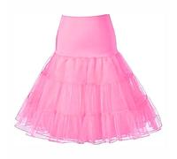Marco Paul L/XL Pink 50's Petticoat Underskirt Retro Vintage Swing 1950's Rockabilly Halloween Costume Cosplay Slip Skirt Petticoats For Under Dress Fancy Dress For Adults Women Men
