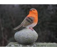 Marco Paul Large 15cm Perching Robin Bird Detailed Garden Ornaments Patio Pond Decoration Marco Paul Multicolor