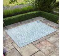 Marco Paul Large Al Fresco Outdoor Rug Portable Anti-Slip UV-Resistant Weatherproof in Blue | Size: 120 x 180 cm Marco Paul Blue 120 x 180 cm