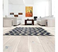 Marco Paul Large Blue Zigzag Rug