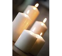 Marco Paul Large Church Pillar Candle 60 Hour Burn Time Aged Ivory Candles Long Burning Ambient Lighting Lantern Light Long Lasting Candle Centrepiece Festive Décor Wedding Party (1pc)