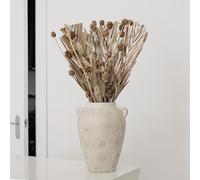 Marco Paul Large Gold Dried Flowers & Artificial Foliage 18cm Leaf Twigs Gold Christmas Decorations, Floral Autumn Leaves Faux Flower Pinecones Festive Seasonal Autumnal Bouquet for Vase Home Decor