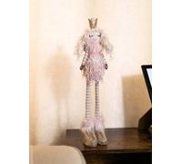 Marco Paul Pink Fairy Kids Bedroom Decoration Large Standing Decorative Novelty Angel Ornament, Plush Pink and White Fairy Decorations for Girls Room