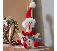 Marco Paul 36cm Sitting Turkey Christmas Decorations Indoor Home Xmas Decorations Festive Figure Christmas Ornaments Santa Xmas Festive Decor Home Decor Christmas Decor