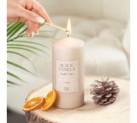 Marco Paul Large Scented Pillar Candle - Black Vanilla