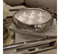 Marco Paul Large Silver Vanilla Scented 7 Wick Candle Bowl | Size: 20 cm Marco Paul Silver 20 cm