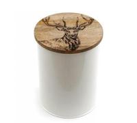 Marco Paul Large Stag Design Metal Biscuit Tin Storage Jars & Canisters Home Accessories Cookie Jar Sweet Jars Biscuit Jar Coffee Sugar Tea Containers cream kitchen accessories Home Decor