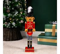 Marco Paul Interiors Marco Paul Large Deluxe Teddy Bear Drum Parade Nutcracker Christmas Ornament Wooden Use Large 60cm Nut Cracker Xmas Statue Traditional Festive Figurine Novelty Decor, 38cm