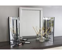 Marco Paul Large Tri-Fold Dressing Table Mirror in Silver Marco Paul Silver