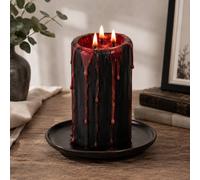 Marco Paul Large Vampire Blood Effect Pillar Candle in Black | Size: 15 cm Marco Paul Black 15 cm