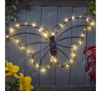 Marco Paul Large Warm White Solar LED Butterfly Solar Garden in Black | Size: 30 cm Marco Paul Black 30 cm