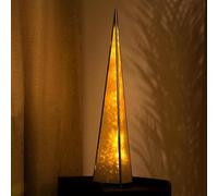 Marco Paul LED Cone Christmas Tree Light Decorations - 60cm Indoor Artifical Christmas Tree Warm White Illuminated Triangle Tree for Festive Table Top Decor and Mantlepiece