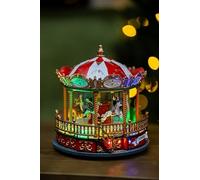 Marco Paul Christmas Carousel with LED Lights - Musical Merry-Go-Round, Battery Operated, 8 Christmas Songs Carousel Christmas Decorations Ornament - Festive Xmas Carouse for Home Decor, Xmas Decor