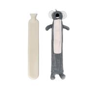 Marco Paul Long Hot Water Bottle - 2 Litre Extra-Long Soft Koala Plush Cover - Leak-Proof, Heavy-Duty Natural Rubber for Back, Neck, Period Pain Relief & All-Night Warmth
