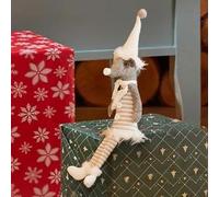 Marco Paul Luxury Plush Felt Fur Christmas Mouse Ornament Figurine Decorations Christmas Eve Box Fillers Secret Santa Gift Grey White Tree Decor Christmas Rat Natural Christmas Decorations Indoor 31cm