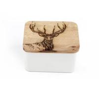 Marco Paul Metal Storage Large Tin Biscuit Tub Shortbread Kitchen Storage Container Kitchen Accessories Home Decor for Scottish Shortbread Scottish Design (Stag Storage Tin - Small)