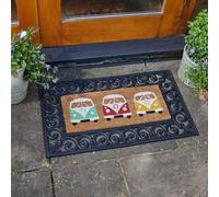 Marco Paul Multicolour Coir Mini Van Pattern Nonslip Doormat Insert 53cmx23cm | Size: Medium Marco Paul Multicolor Medium