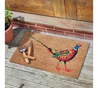 Marco Paul Multicoloured Coir Pheasant Patterned Nonslip Doormat 75x45cm | Size: Medium Marco Paul Multicolor Medium