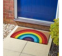 Marco Paul Multicoloured Coir Rainbow Nonslip Doormat 75x45cm | Size: Medium Marco Paul Multicolor Medium