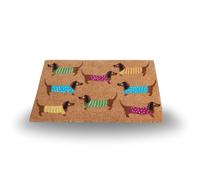 Marco Paul Multicoloured Coir Sausage Dog Nonslip Doormat 45x75cm | Size: Medium Marco Paul Multicolor Medium