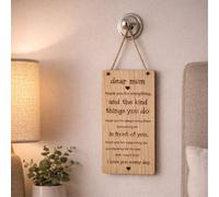 Marco Paul Mum Hanging Wooden Plaque in Beige Marco Paul Beige