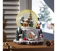 Marco Paul Interiors Christmas Village Winter Wonderland Musical Snow Globe Colour Changing Snow Sphere 12cm Festive Scene Xmas Indoor Use Home Décor