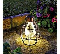 Marco Paul Pack of 3 Bronze Metal Firefly Solar Powered Garden Lantern 23cm in Copper Marco Paul Copper