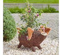 Marco Paul Pack of 3 Brown Rattan Highland Cow Garden Planter 30cm Marco Paul Brown