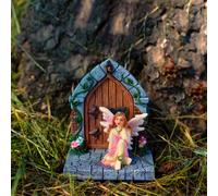 Marco Paul Pink Fairy Door Outdoor Ornament Marco Paul Multicolor