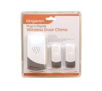 Marco Paul Plug in Wireless Door Chime with Front & Back Doorbell Plug-in Digital Wireless Door Bell with Extra Transmitter Doorbell Ringer Home Office Security