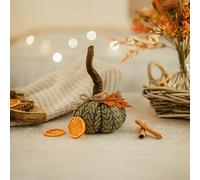 Marco Paul Plush Pumpkin - Small 13cm Handcrafted Autumn Decoration - Soft Fabric Pumpkin Cushion for Halloween & Autumnal Home Décor, Halloween Table Decor (13cm)