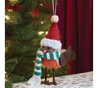 Marco Paul Interiors Christmas Set of 2 Bouncy Elves Hanging Festive Decoration Green & Red Elf Metal Ornaments Novelty Decorative Xmas Hand Painted Indoor Home