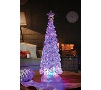 Marco Paul Pre-Lit Colour Changing Christmas Swirl Tree Decoration in Clear Marco Paul Clear