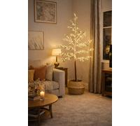 Marco Paul Pre-Lit Large Birch Twig Tree With Warm White LED Lights in Brown Marco Paul Brown