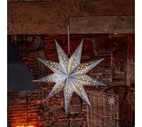 Marco Paul Pre-Lit Silver Origami Star Christmas Decoration