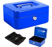 Marco Paul Products Key Lockable Cash Box in Blue Marco Paul Blue