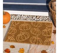 Marco Paul Pumpkin Door Mat Non Slip Coir Doormat in Brown | Size: 40 cm x 60 cm Marco Paul Brown 40 cm x 60 cm