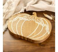 Marco Paul Autumnal Decor - Carved Wooden Pumpkin Free Standing Pumpkin Decor for Home, Mantlepiece, Table