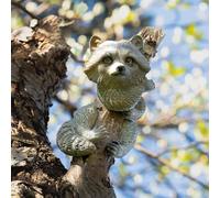 Marco Paul Raccoon Tree Peeker Resin Ornaments in Grey Marco Paul Grey