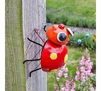 Marco Paul Red Metal Ladybug Wall Mounted Garden Ornament 14cm Marco Paul Red