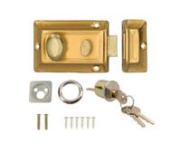 Marco Paul Rim Night Latch Door Lock - Polished Brass Gate Lock Extra Security