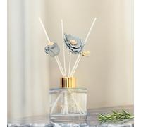 Marco Paul Rosemary & Sea Salt Decorative Flower Reed Diffuser - 100ml Luxury Air Freshener and Floral Sticks - Long Lasting Room Diffuser Home Fragrance & Holiday Decoration