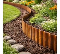 Marco Paul Rust Effect Garden Metal Lawn Edging in Orange | Size: 6m Marco Paul Orange 6m