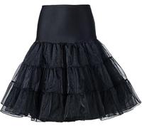 Marco Paul S/M Black 50's Petticoat Underskirt Retro Vintage Swing 1950's Rockabilly Halloween Costume Cosplay Slip Skirt Petticoats For Under Dress Fancy Dress For Adults Women Men