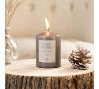 Marco Paul Scented Candle Gift Set Tea Light Small Long Burning Candles 30 Hour Burning Candle Sets Ornament Centrepiece Wedding Party Gifts (Small Pillar Candle, Dark Amber)