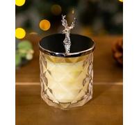 Marco Paul Silver Stag Scented Candles Jar Lemon And Lavender Scent Festive Fragrance Home Decor Gift Xmas Decoration Light Display Centrepiece Scent Candles Long Burning