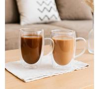 Marco Paul Set of 2 Double Wall Glass with Handle in Clear Marco Paul Clear