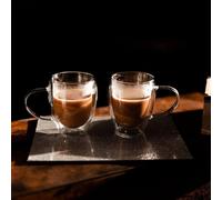 Marco Paul Set of 2 Double Wall Glass with Handle in Clear Marco Paul Clear