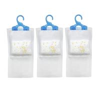 Marco Paul Set Of 3 Lemon Scented Dehumidifier Bags For Wardrobes - Damp Condensation Moisture Absorber - Long Lasting Wardrobe Dehumidifier Hanging Bags 3 To 6 Weeks Dehumidifiers For Home Disposable