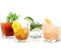 Marco Paul Set of 4 Square Cocktail Glass 250ml in Clear Marco Paul Clear